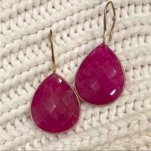 Purple and gold earrings
